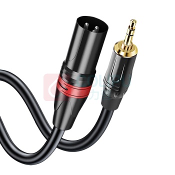 迈科峰 音频线 3.5mm 转卡农母 2米