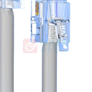 HAILE 电话线 HT-100-5M 2芯, 5米, 纯铜, 带水晶头 (灰色)