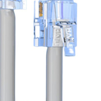 HAILE 电话线 HT-100-5M 2芯, 5米, 纯铜, 带水晶头 (灰色)