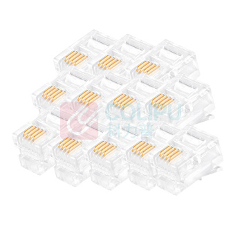 酷比客 L-CUBIC 电话水晶头 LCLNC3PLUG64 6P4C/100个/盒 (透明色)