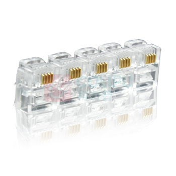 酷比客 L-CUBIC 电话水晶头 LCLNC3PLUG64 6P4C/100个/盒 (透明色)