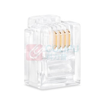 酷比客 L-CUBIC 电话水晶头 LCLNC3PLUG64 6P4C/100个/盒 (透明色)