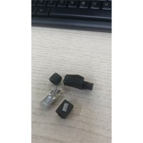 奥博斯达柯 工业屏蔽水晶头 PL-GICA5B 超五类8芯两件式尾套+防尘帽1