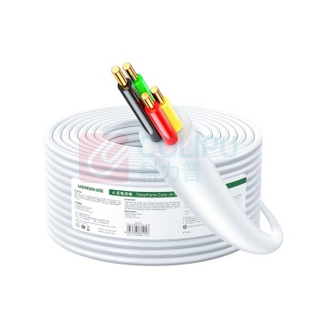 绿联 UGREEN 绿联4芯纯铜电话线 80104 100米 RJ11工程家装语音电话线