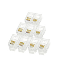 酷比客 L-CUBIC 4芯电话水晶头 LCLNC3PLUG44 4P4C/100个/盒 (透明色)