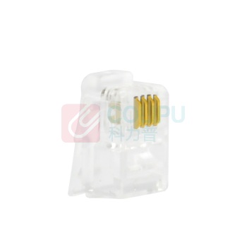 酷比客 L-CUBIC 4芯电话水晶头 LCLNC3PLUG44 4P4C/100个/盒 (透明色)