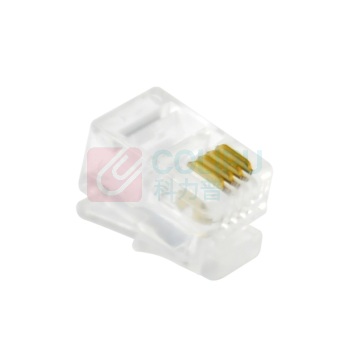 酷比客 L-CUBIC 4芯电话水晶头 LCLNC3PLUG44 4P4C/100个/盒 (透明色)