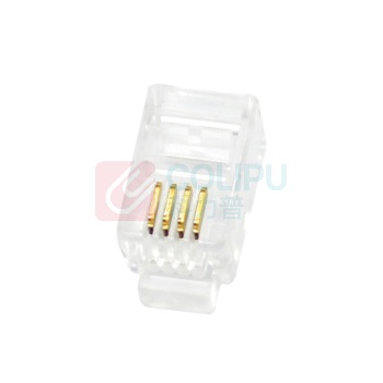 酷比客 L-CUBIC 4芯电话水晶头 LCLNC3PLUG44 4P4C/100个/盒 (透明色)