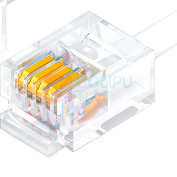 山泽 SAMZHE 4芯多股6P4C纯铜电话线 DH-4015L 成品电话线带水晶头 15米