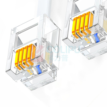 山泽 SAMZHE 4芯多股6P4C纯铜电话线 DH-4010L 成品电话线带水晶头 10米