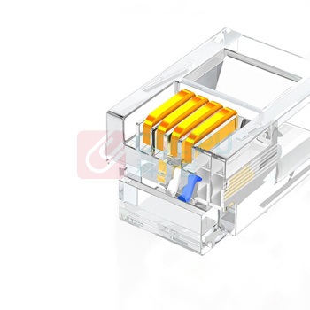 山泽 SAMZHE 4芯多股6P4C纯铜电话线 DH-4010L 成品电话线带水晶头 10米
