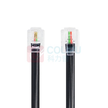 酷比客 L-CUBIC 两芯纯铜电话线 LCLN3TELBK-1.5M 1.5米 (黑色)