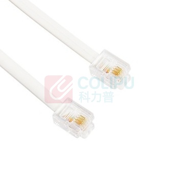 酷比客 L-CUBIC 4芯电话线 LCLN364W1 6P4C/1米 (白色)