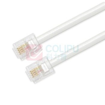 酷比客 L-CUBIC 4芯电话线 LCLN364W1 6P4C/1米 (白色)