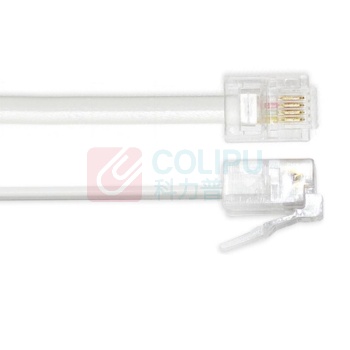 酷比客 L-CUBIC 4芯电话线 LCLN364W1 6P4C/1米 (白色)