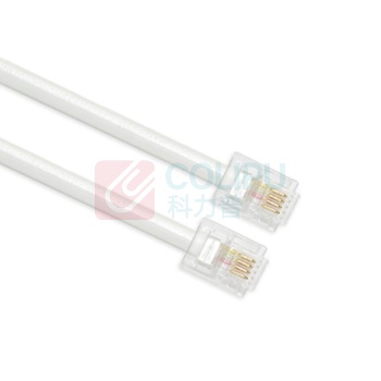 酷比客 L-CUBIC 4芯电话线 LCLN364W1 6P4C/1米 (白色)