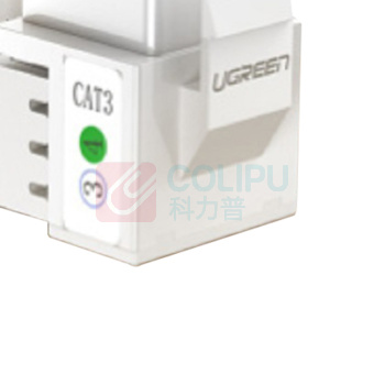 绿联 UGREEN 电话语音模块 CAT3电话线面板模块 RJ11镀金4芯电话通信插座 电话线连接器 80184 NW145 单个装