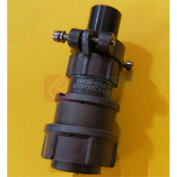 航电 工业连接器 2PX18J4AQ5B (金属本色) 1.接触件数量：24 2.直式非屏蔽尾针 3.接触件排列组合号：1