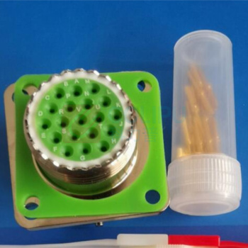 航电 工业连接器 JY27505E23MB34ASB 非密封型 (军绿色) 1.盒式方盘后装插座 2.壳体尾部无螺纹，不能装配尾附件 3.表面铝合金镀军绿镉