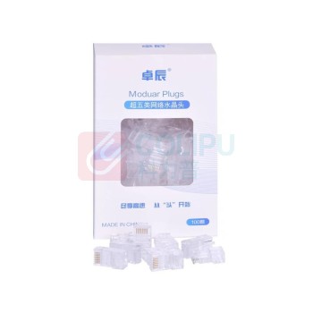 卓辰 超五类网络水晶头 ZC-5P 100颗/盒