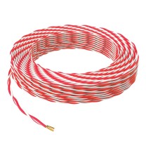 HAILE 海乐 电话线2芯双绞线 HT6101A-100 PVC+纯无氧铜 100米/卷 (红白) 机房0.5线径电话跳线 红白 100米
