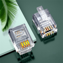 山泽 SAMZHE 电话水晶头 DHT350 RJ11 50个/盒