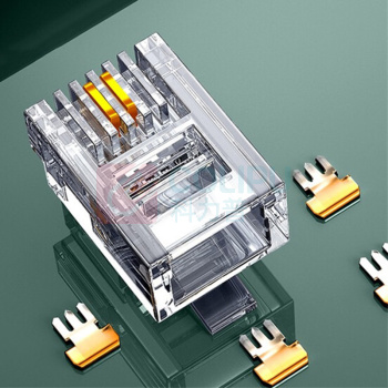 山泽 SAMZHE 电话水晶头 DHT350 RJ11 50个/盒