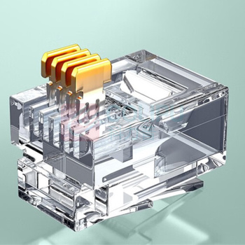 山泽 SAMZHE 电话水晶头 DHT350 RJ11 50个/盒
