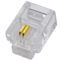 安普康 水晶头 RJ116P2C  2芯电话水晶头