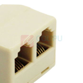 酷比客 L-CUBIC 电话线转接盒 LCLN3A12FF64 6P4C (土黄色)