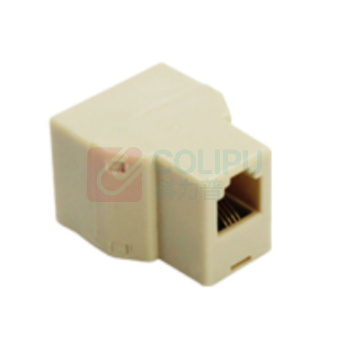 酷比客 L-CUBIC 电话线转接盒 LCLN3A12FF64 6P4C (土黄色)