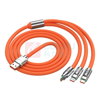 努师傅 【120W】快充数据线 NSF-31 长度1.2米 (多色可选) 三合一充电线6A一拖三 安卓苹果小米华为