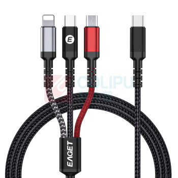 忆捷 EAGET 三合一快充数据线 EC011 (混色)