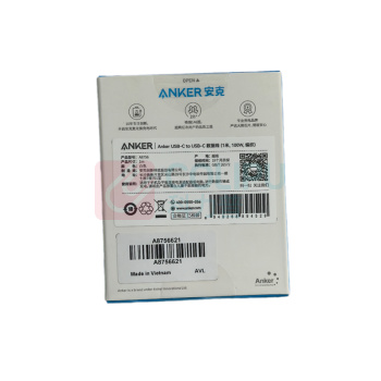 安克 ANKER 双头Type-c数据线 A8756 100W 1米 (白色)