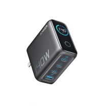 安克 ANKER 140W氮化镓充电器套装 含1.5米240WCC快充线 B2697 (深灰) 智能双视窗