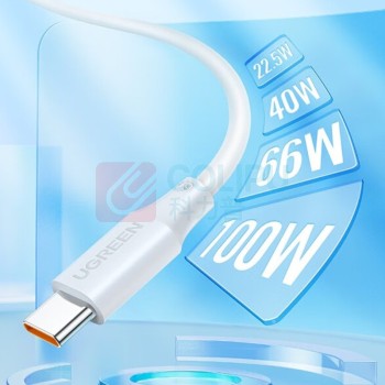 绿联 UGREEN USB2.0转Type-C数据线 40198 US303 0.25米 (白色)