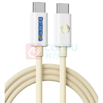 哆啦A梦 DORAEMON PD100W/6A快充数据线 L=100CM/米色 RCB0867