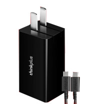联想 LENOVO 口红电源氮化镓充电器Type-C PD快充ThinkPad笔记本适配器 65W 套装 电脑/手机/平板通用