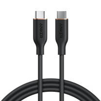 安克 ANKER 双向Type-C口 240W快充 亲肤数据线 A8552 0.9米 (黑色)