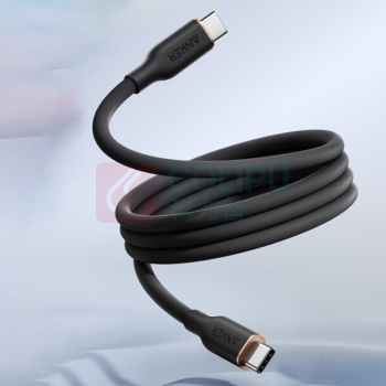 安克 ANKER 双向Type-C口 240W快充 亲肤数据线 A8552 0.9米 (黑色)