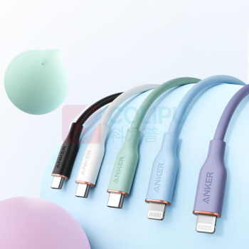 安克 ANKER 双向Type-C口 240W快充 亲肤数据线 A8552 0.9米 (黑色)