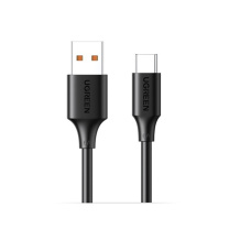 绿联 UGREEN USB-A to Type-C快充数据线 40498 0.25m 6A 100W (黑色)