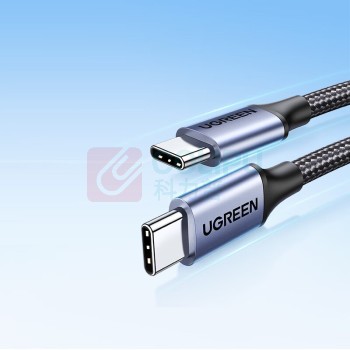 绿联 UGREEN 双头Type-C快充数据线 50149 0.5m PD60W (黑色)