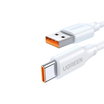 绿联 UGREEN USB-A to Type-C快充数据线 40199 0.5m 6A 100W (白色)