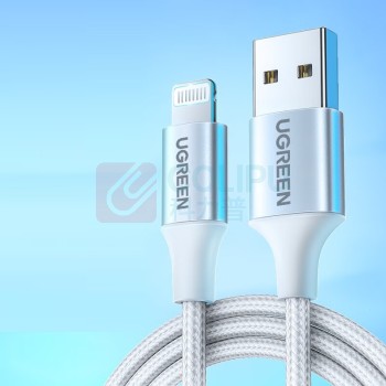 绿联 UGREEN USB-A to Lightning编织线 60160 0.5m (极光银)