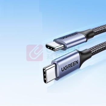 绿联 UGREEN 双头Type-C快充数据线 50152 2m PD60W (黑色)