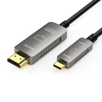 毕亚兹 Type-C转HDMI光纤线 ZH126 15m 4K60Hz (黑色)
