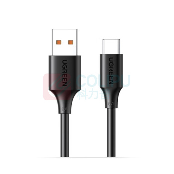 绿联 UGREEN USB-A to Type-C快充数据线 40630 2m 6A 100W (磨砂黑)