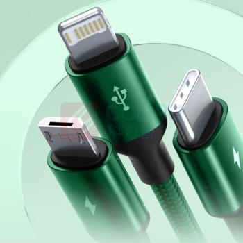 品胜 PISEN 三合一数据线 LH-AP06-1200 1.2米 (绿色)