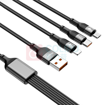 恩谷 engue 一拖三数据线 EG-918 66W (黑色)